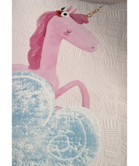 Non-woven wallpaper for girls in the nursery with 3D Princesses Princess Castle 306 cm x 280 cm