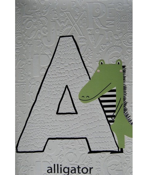 Panel for the nursery design Alphabet animals for the smallest Animal ABC 100 cm x 150 cm