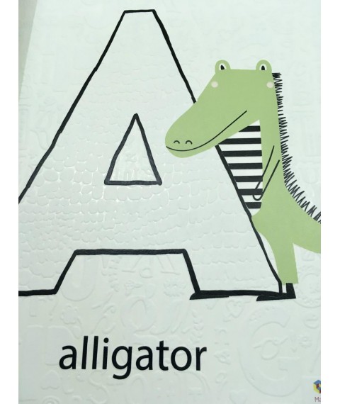Панно в детскую комнату дизайнерское Алфавит животные для самых маленьких Animal ABC 100 см х 150 см