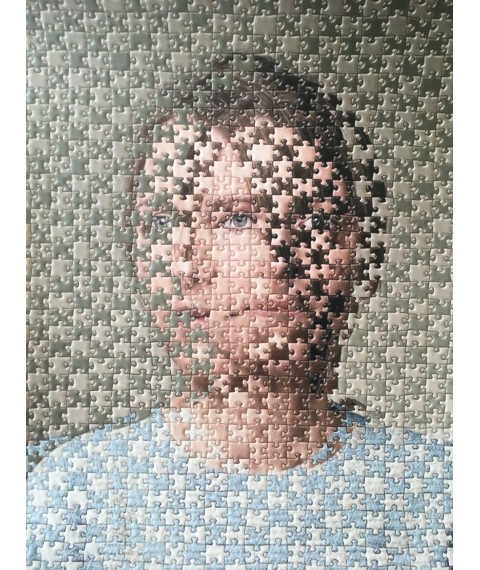 Poster 3D puzzle portrait of a girl family design embossed Dimense print-house 70 cm x 90 cm