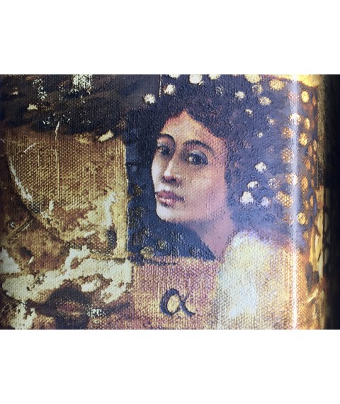 Известные картины на холсте печать по номерам №6 фото панно дизайнерское Девушка Alfa Girl 70 см х 40 см