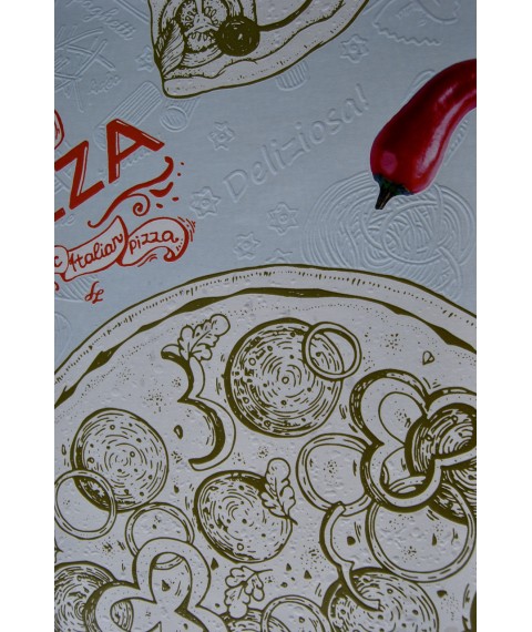 Designer wallpaper for the cafe of the pizzeria of the Pizzeria restaurant 150 cm x 150 cm