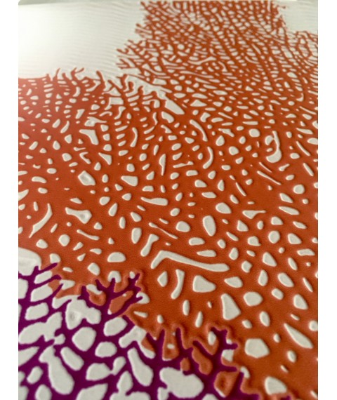 Non-woven eco wallpaper on the bedroom wall Reef coral Coral 465 cm x 280 cm