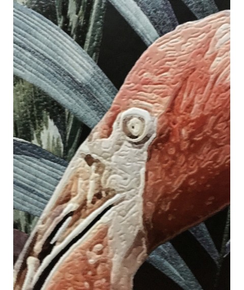 3Д фотообои с рельефом в детскую Фламинго Джунгли Jungle Flamingo 465 см х 280 см