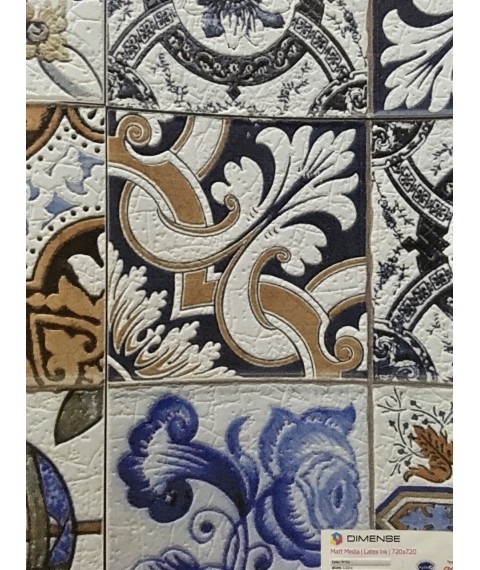 Дизайнерские арт обои на кухню имитация плитки Portuguese Vintage Tiles 250 см х 155 см