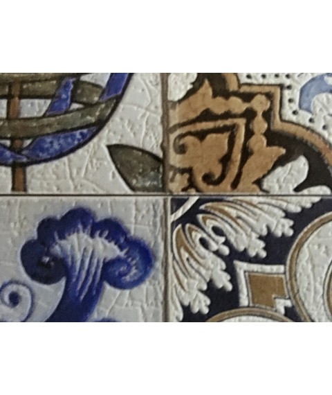 Дизайнерские арт обои на кухню имитация плитки Portuguese Vintage Tiles 250 см х 155 см