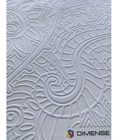 Wallpaper in the room for painting relief patterns Paisley 3D Paisley pattern structure 250 cm x 155 cm