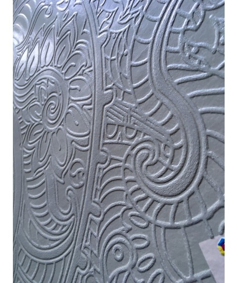 Обои в спальню под покраску рельефные узоры Пейсли 3D Paisley pattern structure 310 см х 280 см