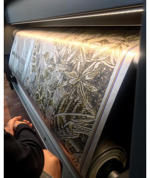 Goldenes Premium 3D Design Wandpaneel Pfauen Paradiesv?gel Dimense Deko Print 400 cm x 330 cm