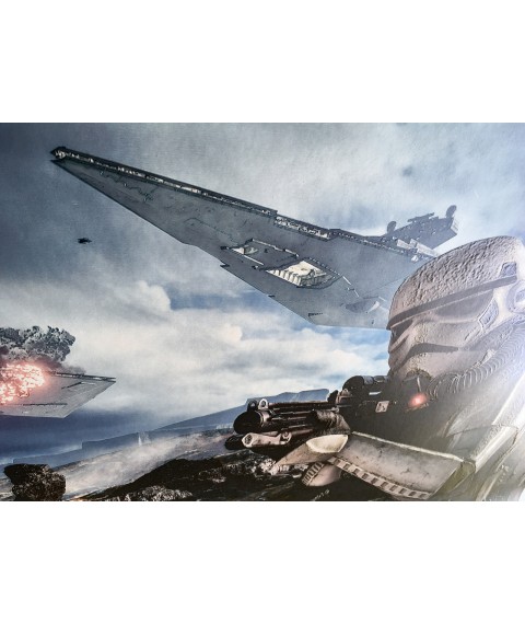 Постер на стену Звездные войны Имперский Штурмовик Star Wars Stormtroopers Dimense print 100 см х 75 см