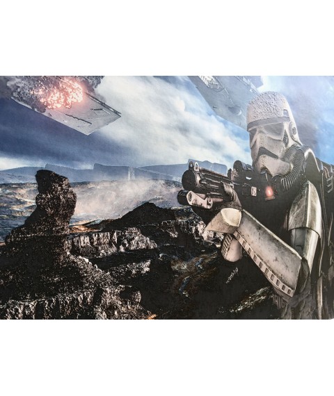 Постер на стену Звездные войны Имперский Штурмовик Star Wars Stormtroopers Dimense print 100 см х 75 см