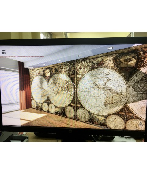 Relief 3D Weltkarte aus der Zeit Kolumbus 360 cm x 280 cm