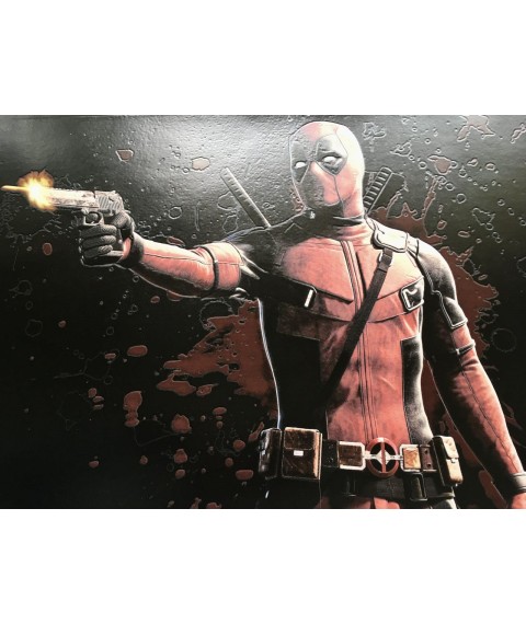 Постер Deadpool на стену на холсте по номерам №4 Дэдпул Дедпул Dimense print 100 см х 75 см