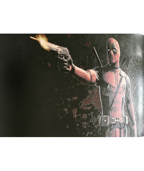 Poster Deadpool on the wall on canvas by numbers №4 Detpool Deadpool Dimense print 150 cm x 110 cm