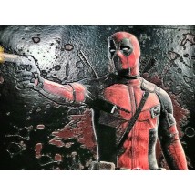Постер Дэдпул на стену на холсте по номерам №4 Детпул Deadpool Dimense print 150 см х 110 см