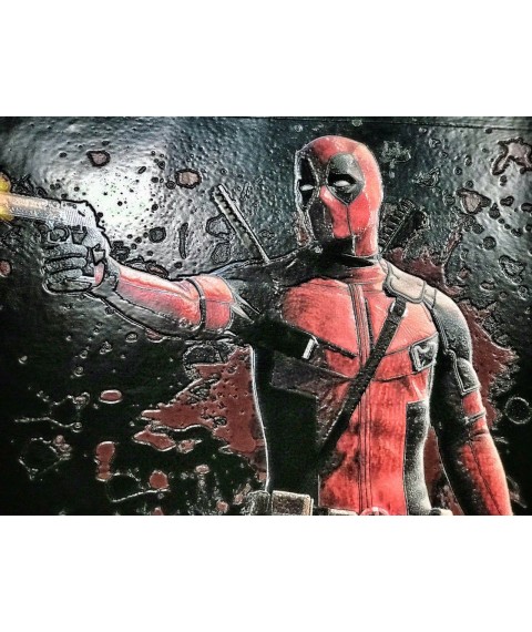 Poster Deadpool on the wall on canvas by numbers №4 Detpool Deadpool Dimense print 150 cm x 110 cm