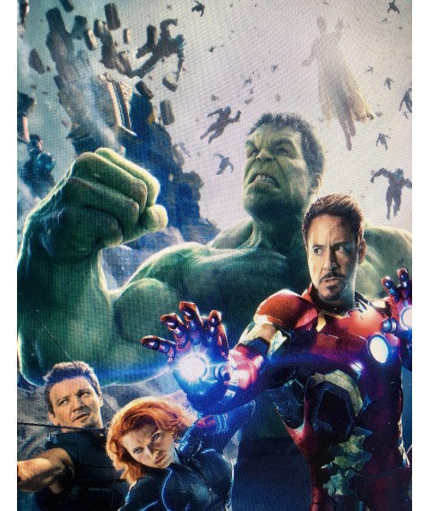 Плакат Мстители Марвел 2020 на холсте по номерам №5 Avengers Marvel Dimense print 50 см х 35 см