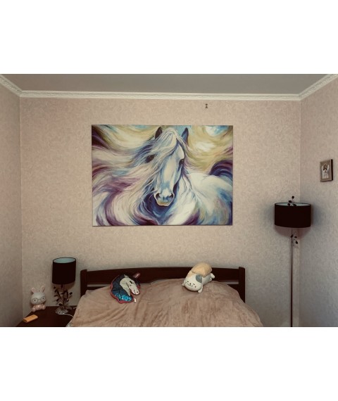 Картина Лошадь на холсте панно фото на холсте Конь Horse Dimense print 150 см х 100 см