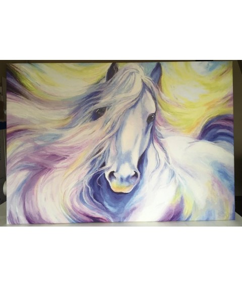 Картина Лошадь на холсте панно фото на холсте Конь Horse 150 см х 100 см