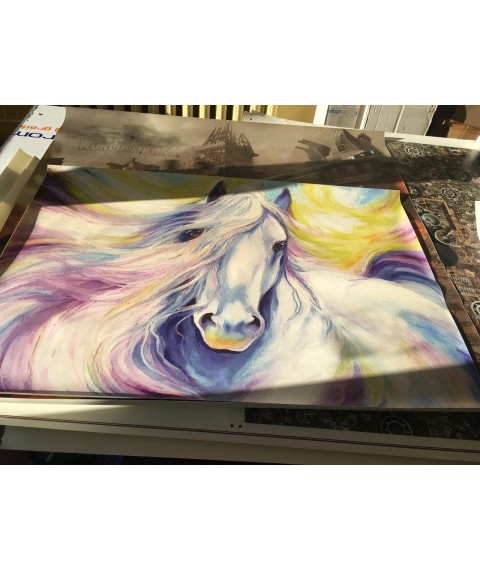 Картина Лошадь на холсте панно фото на холсте Конь Horse Dimense print 150 см х 100 см