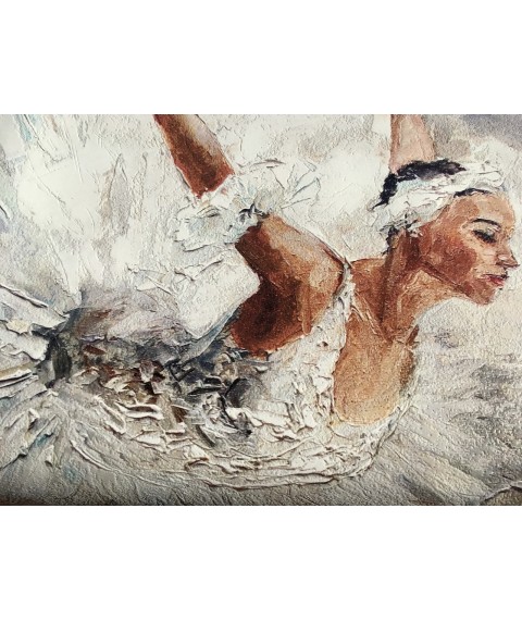 Картина маслом на холсте балерина рисунок по номерам №7 панно дизайнерское Ballerina Dimense 80 см х 80 см
