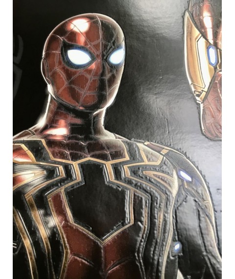 Плакат Человек-паук Питер Паркер на холсте на стену по номерам №3 50 см х 35 см