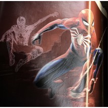 Плакат Спайдермен Марвел Человек-паук на стену на холсте по номерам№1 150 см х 110 см