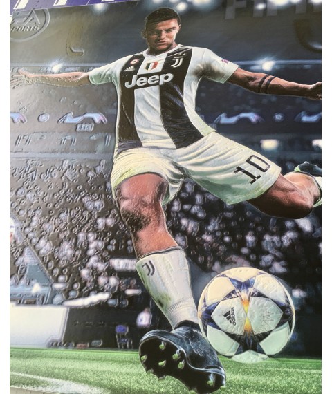Poster Ronaldo Fifa19 Geschenk f?r Gamer Designer PrintHouse 100 cm x 100 cm