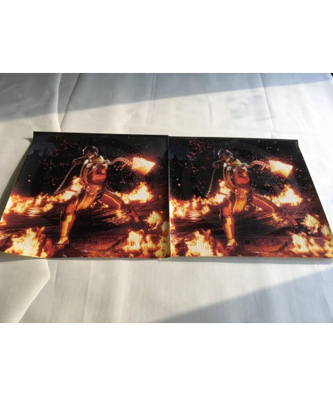 Poster Scorpion Mortal Kombat Geschenk f?r Gamer Designer PrintHouse 50 cm x 50 cm