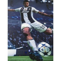 Плакат Ronaldo FIFA19 Фифа подарок геймеру дизайнерское Dimense PrintHouse 150 см х 150 см