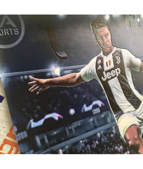 Плакат Ronaldo FIFA19 Фифа подарок геймеру дизайнерское Dimense PrintHouse 150 см х 150 см