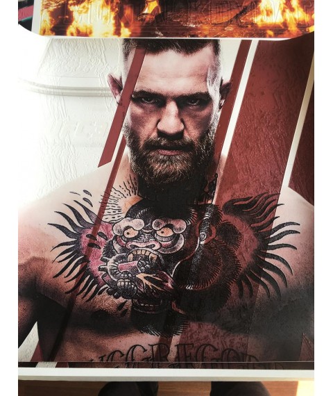 UFC 3 Poster McGregor Conor Geschenk f?r Gamer Designer PrintHouse 50 cm x 50 cm