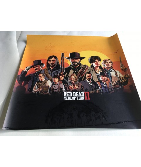 Poster Red Dead Redemption 2 Geschenk f?r Gamer RDR2 Designer PrintHouse 50 cm x 50 cm