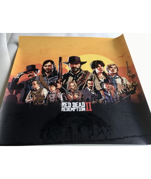 Poster Red Dead Redemption 2 Geschenk f?r Gamer RDR2 Designer PrintHouse 50 cm x 50 cm