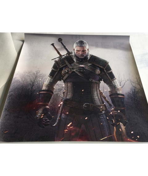 Постер The Witcher подарок геймеру Ведьмак дизайнерский PrintHouse 50 см х 50 см
