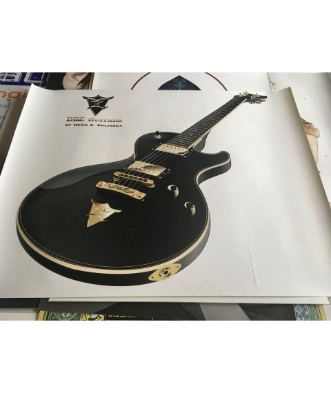 Постер рельефный дизайнерский Dbz Diamond Guitars Dimense Print-House 90 см х 70 см