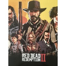 Плакат подарок RDR2 Red Dead Redemption 2 подарок геймеру дизайнерский PrintHouse 150 см х 150 см