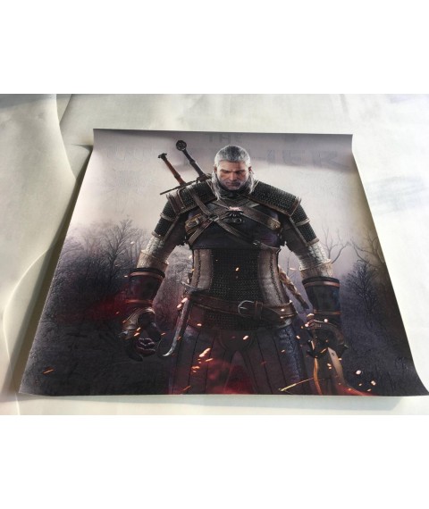 Плакат The Witcher подарок геймеру Ведьмак дизайнерский PrintHouse 100 см х 100 см