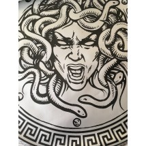 Wallpaper Gorgon Medusa Gorgoneion designer embossed Dimense print-house 130 cm x 250 cm