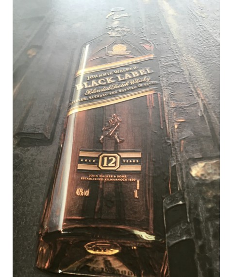 Verkaufsposter Johnnie Walker Black Label Design Johnnie Walker 90 cm x 70 cm