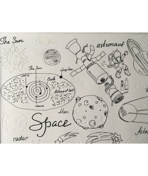 Wall posters Cosmo pictures drawing space Dimense print 150 cm x 150 cm