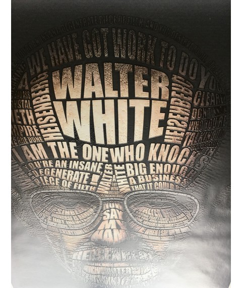 Панно на стену Во все тяжкие Breaking Bad Walter White Dimense Print-House 70 см х 90 см