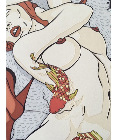 Poster Nude-Stil erotisches Design gepr?gter Dimense-Druck 70 cm x 90 cm