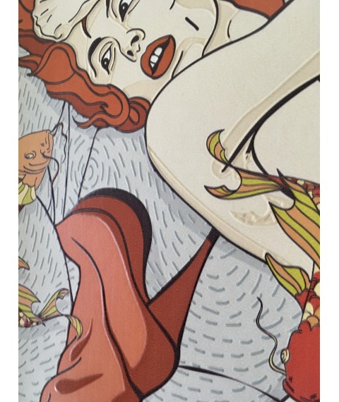 Poster Nude style erotic design embossed Dimense print 70 cm x 90 cm