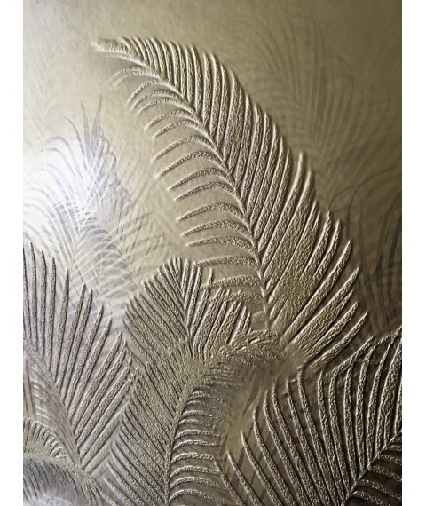 Wallpaper non-woven Gold Dimense palm leaves print 310 cm x 280 cm