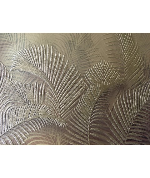 Wallpaper non-woven Gold Dimense palm leaves print 310 cm x 280 cm