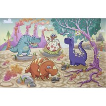 3D photo mural for the nursery good dinosaur Dimense print 310 cm x 280 cm Line