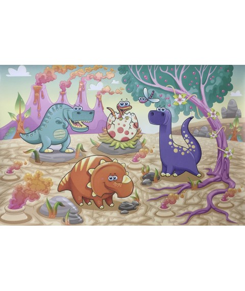 3D photo mural for the nursery good dinosaur Dimense print 310 cm x 280 cm Leather