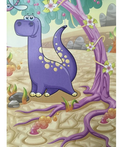 3D Poster f?r das Kinderzimmer ein guter Dinosaurier Ma?e Druck 70 cm x 50 cm