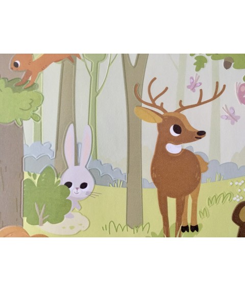 Fototapete Wildtiere f?r Kinder 3D im Kinderzimmer Dimense Print 310 cm x 280 cm